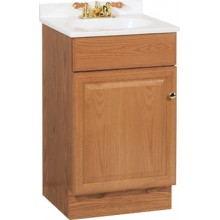 Oak Integral Single Sink Bathroom